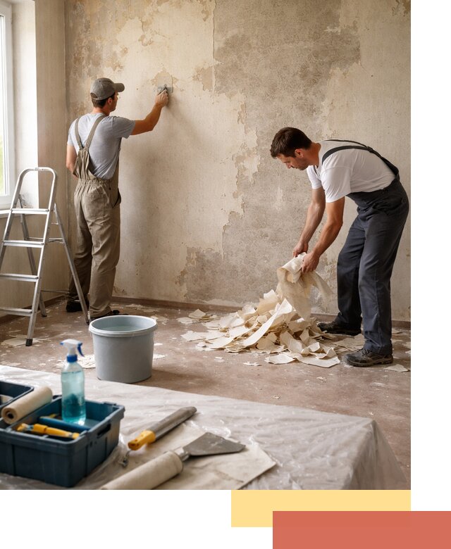 Снятие старых обоев в Томске быстро и качественно