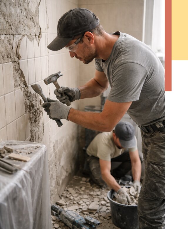 Демонтаж плитки со стен в Томске от 929 руб. — быстро и недорого | ОТДЕЛОЧНИК-Тмс