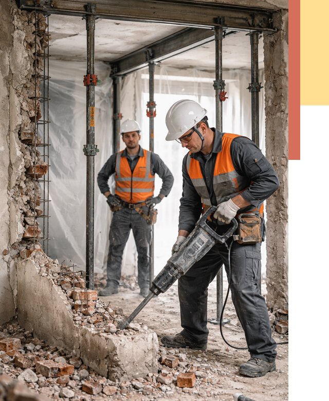 Снос несущих стен в Томске от 11200 руб. — демонтаж несущей стены под ключ | ОТДЕЛОЧНИК-Тмс