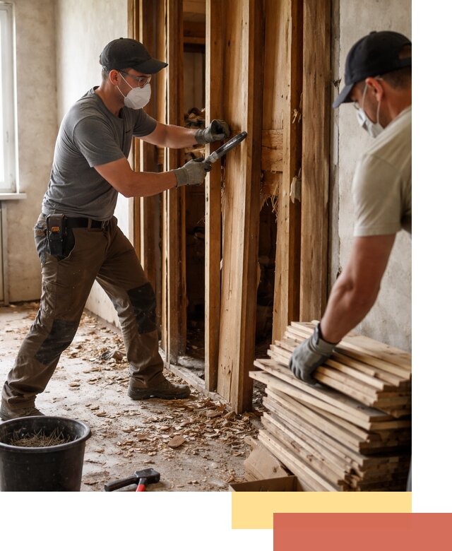 Демонтаж деревянных перегородок в Томске быстро и аккуратно