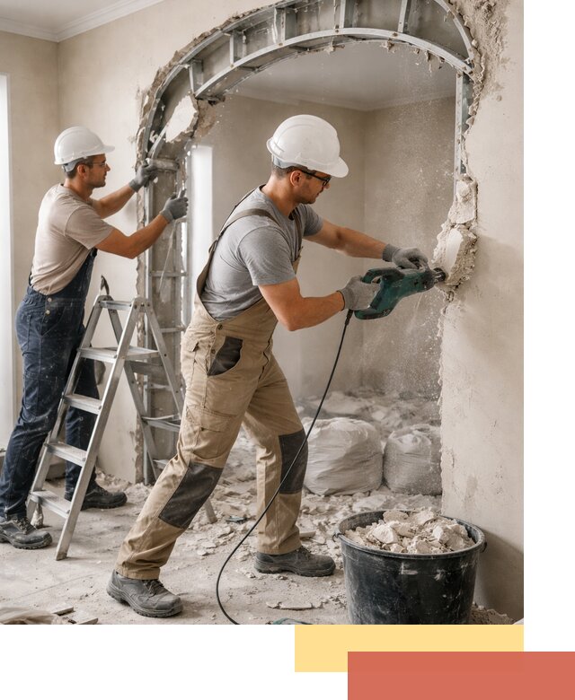 Демонтаж гипсокартонной арки в Томске быстро и аккуратно