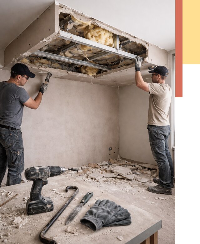 Демонтаж короба из гипсокартона в Томске от 1661 руб. — быстро и недорого | ОТДЕЛОЧНИК-Тмс