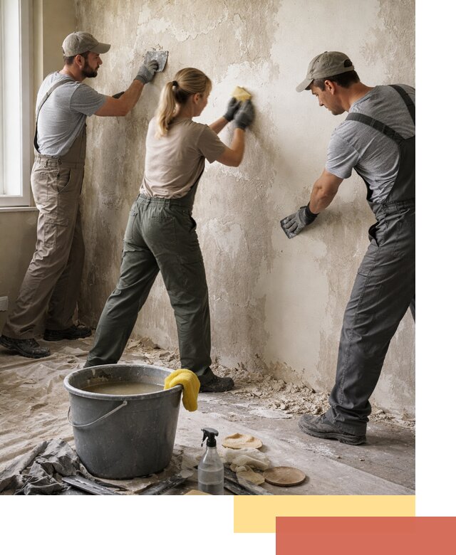 Очистка стен от клея и грунтовки в Томске качественно и быстро