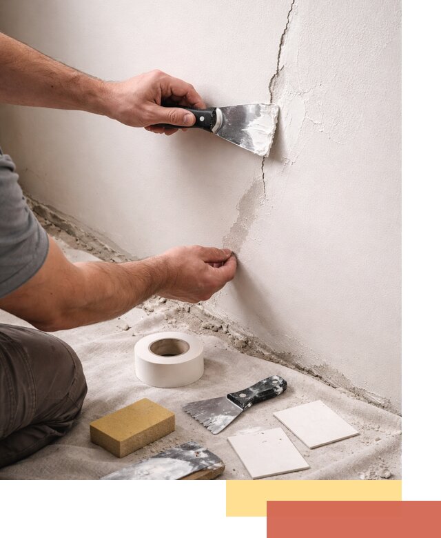 Заделка трещин и сколов в стенах и потолках в Томске