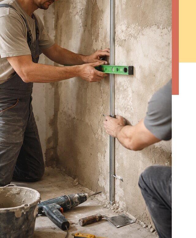 Установка штукатурных маяков в Томске от 7649 руб. — быстро и недорого | ОТДЕЛОЧНИК-Тмс