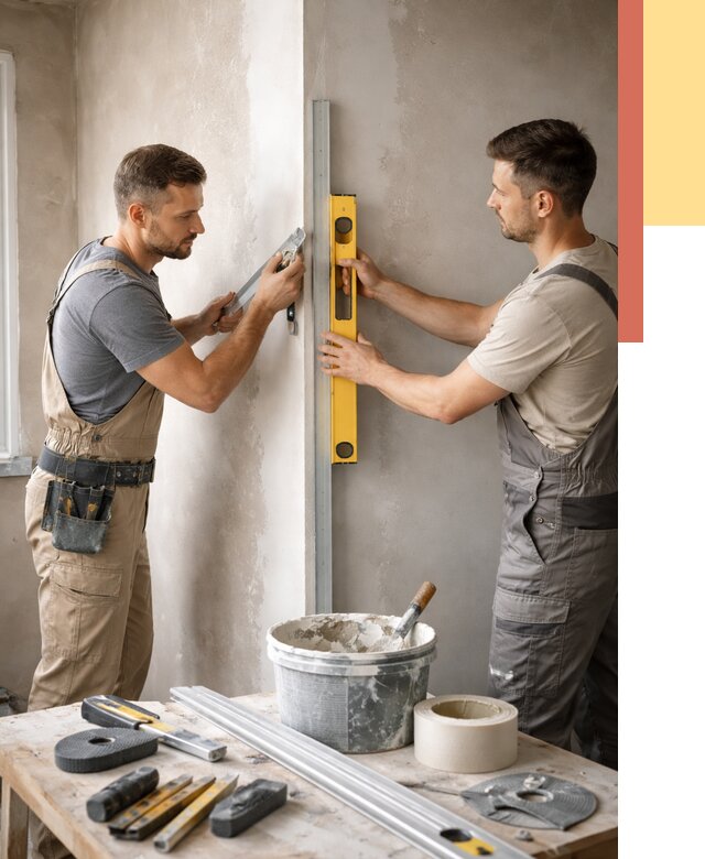 Выведение углов стен в Томске от 2021 руб. быстро и недорого | ОТДЕЛОЧНИК-Тмс