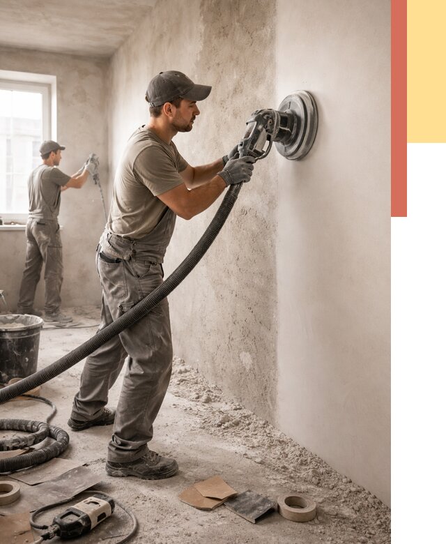 Шлифовка стен в Томске от 1311 руб/м2 — быстро и недорого | ОТДЕЛОЧНИК-Тмс