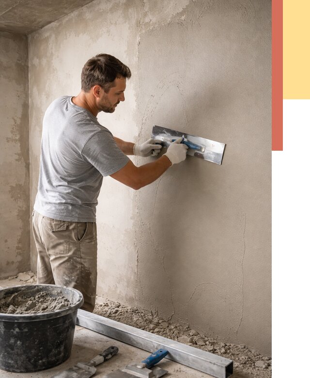 Штукатурка стен без маяков в Томске от 7867 руб/м2 — услуги и цена | ОТДЕЛОЧНИК-Тмс