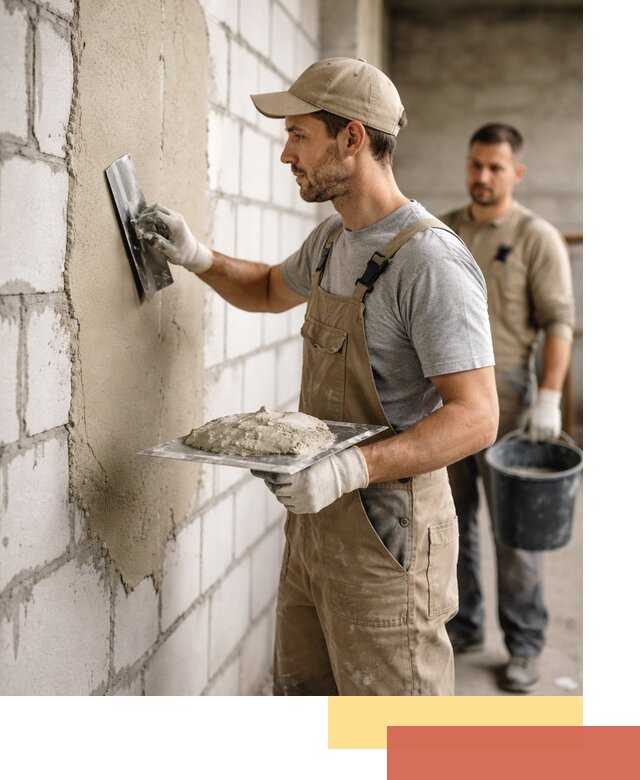 Штукатурка стен из газобетона в Томске под ключ