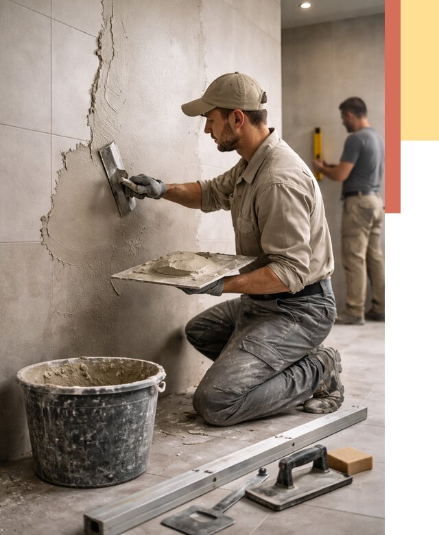 Штукатурка стен в ванной в Томске от 4917 руб./м² — выравнивание под ключ | ОТДЕЛОЧНИК-Тмс