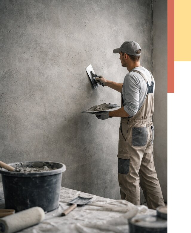 Декоративная штукатурка под бетон в Томске от 2732 руб./м² — нанесение под ключ | ОТДЕЛОЧНИК-Тмс