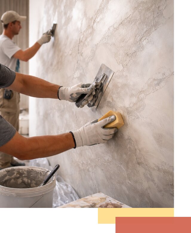 Декоративная штукатурка под мрамор в Томске для стен и потолков