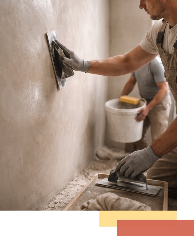 Нанесение марокканской штукатурки таделакт в Томске