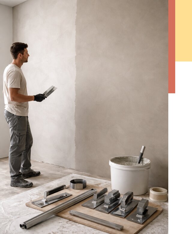 Нанесение микроцемента на стены в Томске от 3497 руб./м2 под ключ | ОТДЕЛОЧНИК-Тмс