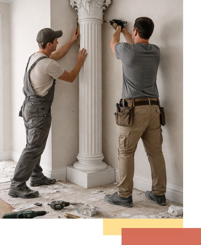 Установка декоративных колонн в Томске под ключ