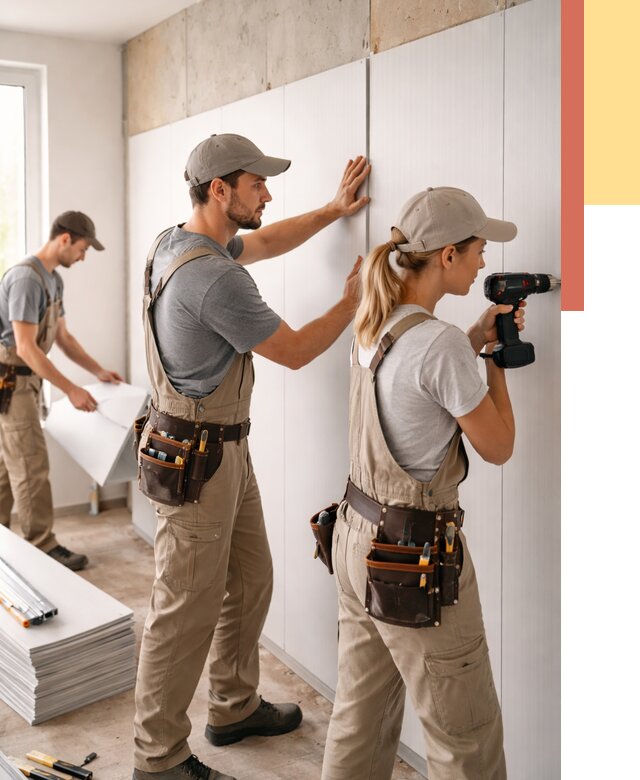 Монтаж ПВХ панелей на стены в Томске от 492 руб/м2 — быстро и недорого | ОТДЕЛОЧНИК-Тмс