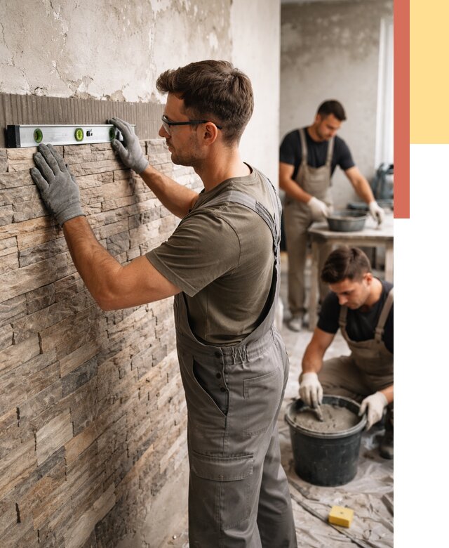 Монтаж искусственного камня в Томске от 4917 руб. под ключ | ОТДЕЛОЧНИК-Тмс