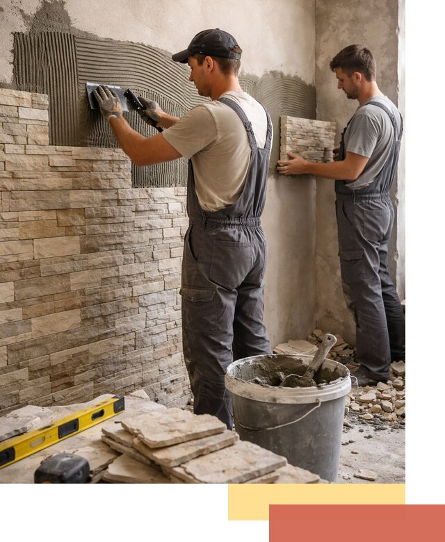 Монтаж искусственного камня в Томске — облицовка стен и фасадов