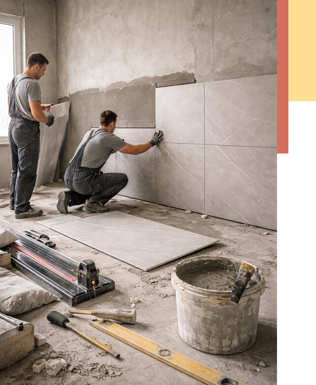 Облицовка стен керамогранитом в Томске от 4589 руб./м² — услуги под ключ | ОТДЕЛОЧНИК-Тмс