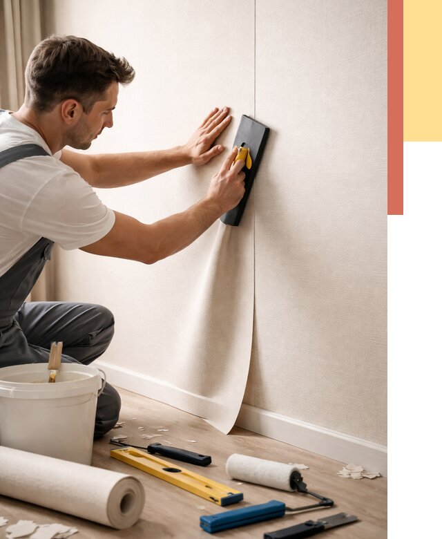 Поклейка виниловых обоев в Томске от 4917 руб. | Быстро и недорого — ОТДЕЛОЧНИК-Тмс