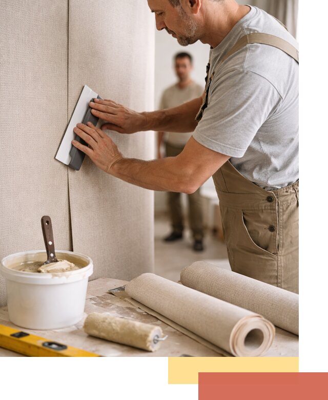 Поклейка текстильных обоев в Томске профессионально и аккуратно