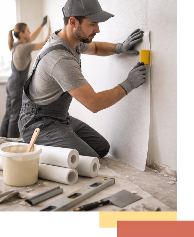 Поклейка стеклообоев профессионально в Томске