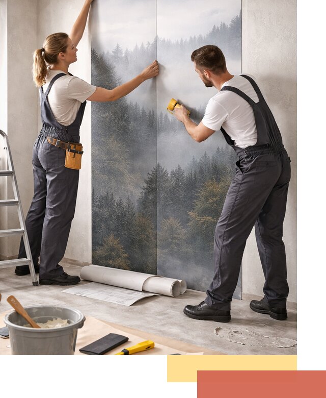 Поклейка фотообоев профессионально в Томске под ключ