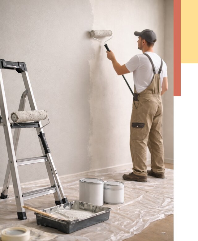 Покраска стен латексной краской в Томске от 4917 руб. за м2 | ОТДЕЛОЧНИК-Тмс