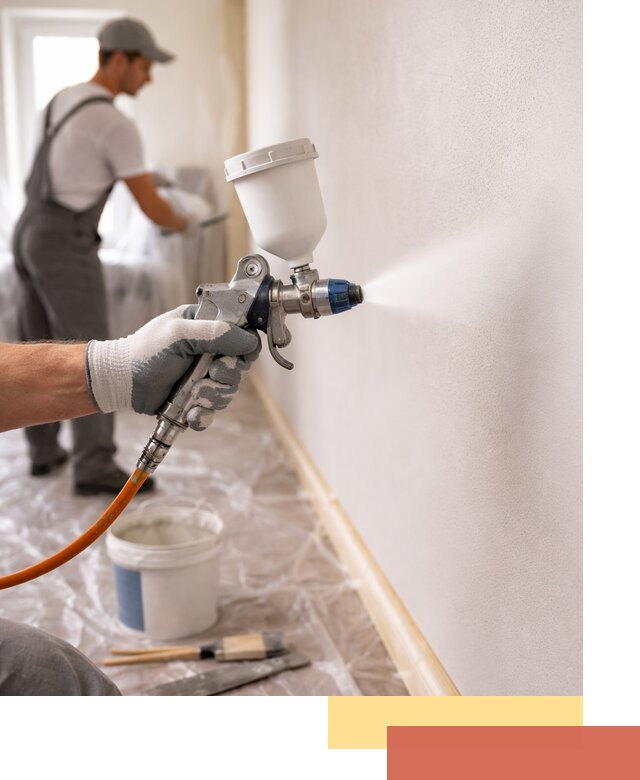 Покраска стен краскопультом в Томске быстро и качественно