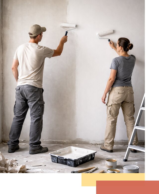 Окраска стен по стеклохолсту в Томске качественно и долговечно