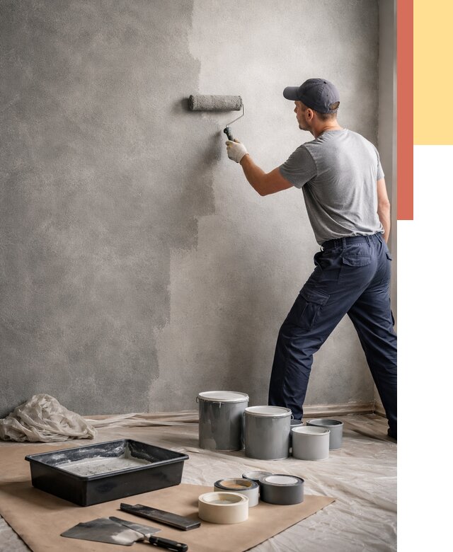 Покраска стен под бетон в Томске от 710 руб. за м2 — быстро и недорого | ОТДЕЛОЧНИК-Тмс