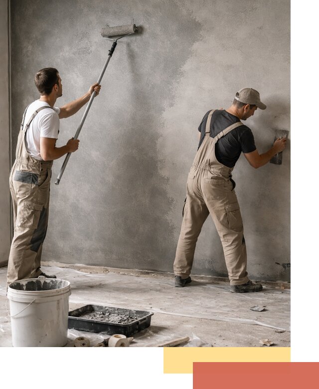 Покраска стен под бетон в Томске профессионально и недорого