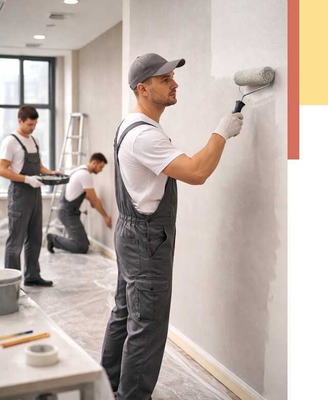 Покраска стен в офисе в Томске от 9288 руб. — быстро и недорого | ОТДЕЛОЧНИК-Тмс