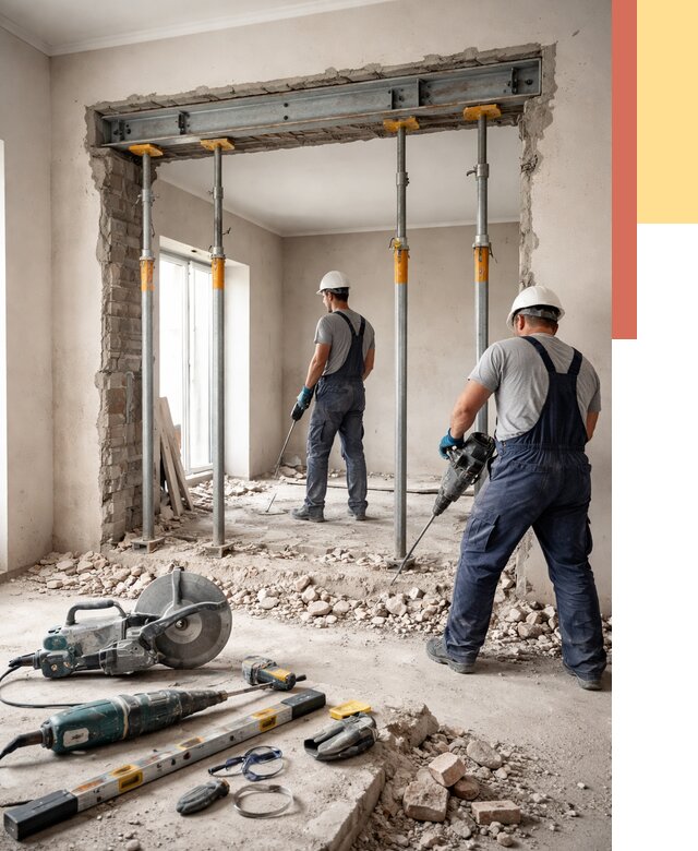 Прорезка проема в стене в Томске от 4917 руб. — быстро и недорого | ОТДЕЛОЧНИК-Тмс