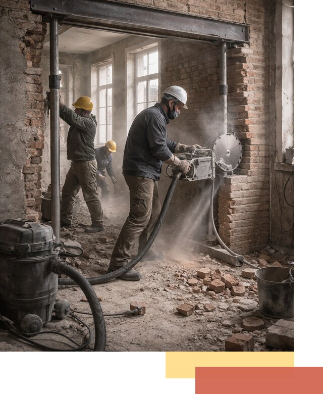 Прорезка проема в стене под дверной или оконный проем в Томске