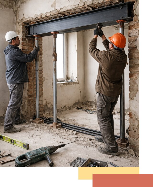 Усиление проема в стене в Томске для расширения и безопасности