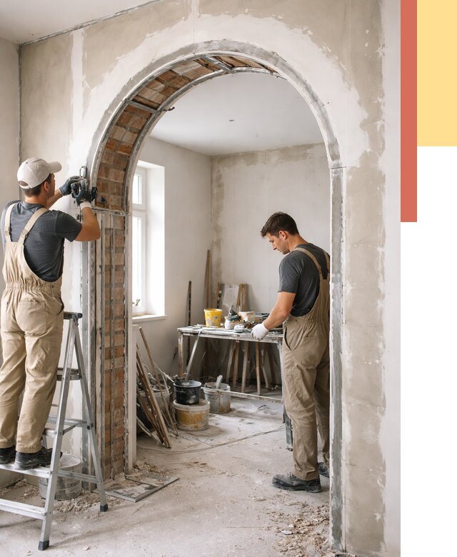 Устройство арочного проема в Томске от 10381 руб. под ключ — быстро и недорого | ОТДЕЛОЧНИК-Тмс