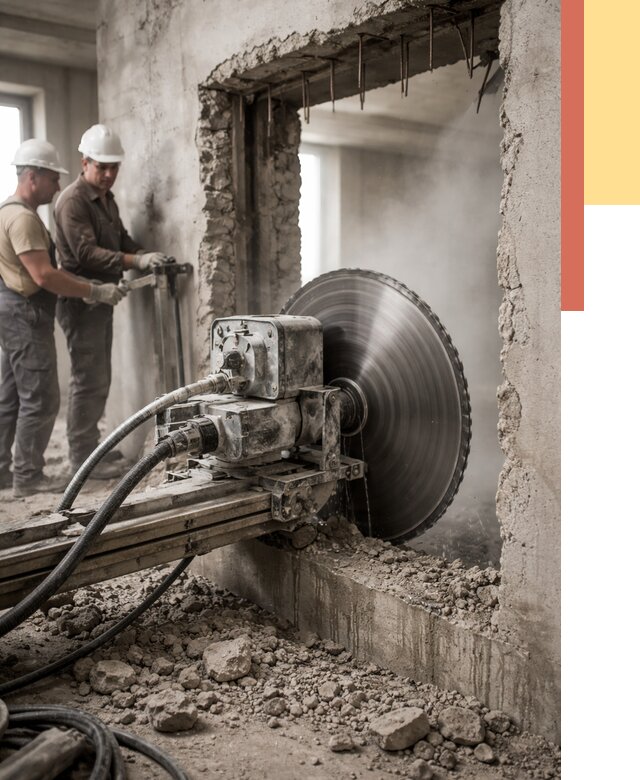 Алмазная резка проемов в Томске от 4917 руб. быстро и недорого | ОТДЕЛОЧНИК-Тмс