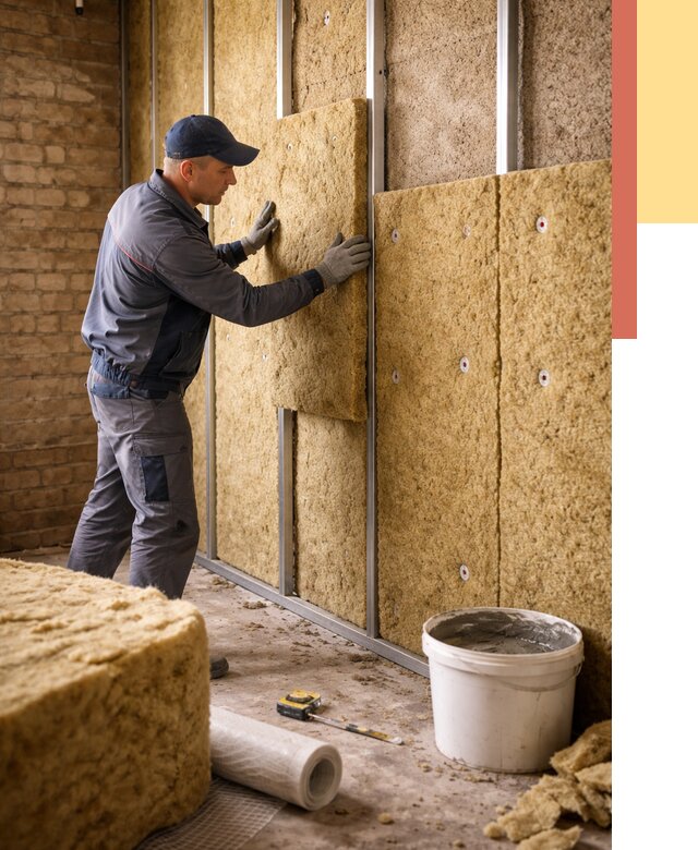 Утепление стен минватой в Томске от 1475 руб./м2 — недорого и быстро | ОТДЕЛОЧНИК-Тмс