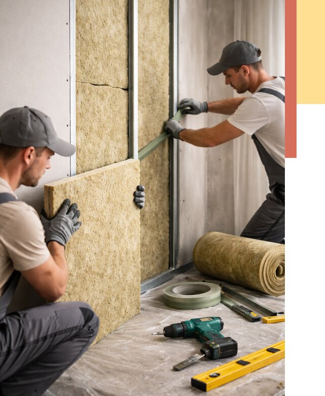 Шумоизоляция стен в Томске под ключ от 2021 руб. | ОТДЕЛОЧНИК-Тмс