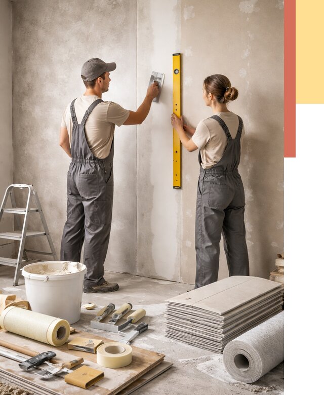 Отделка стен в Томске от 1639 руб/м² — недорого, быстро, под ключ | ОТДЕЛОЧНИК-Тмс