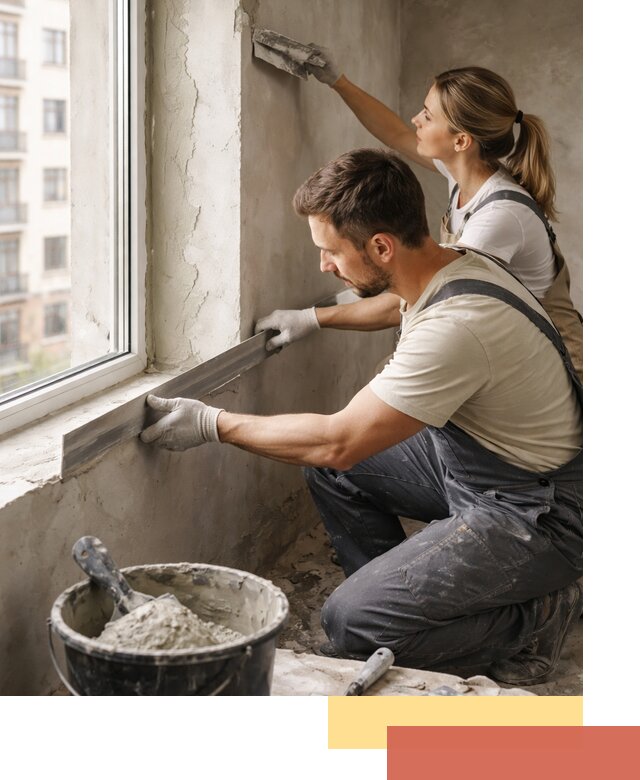 Штукатурка откосов дверей и окон профессионально в Томске