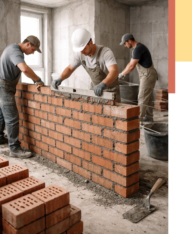 Кладка перегородок из кирпича в Томске от 3824 руб. за м² | ОТДЕЛОЧНИК-Тмс