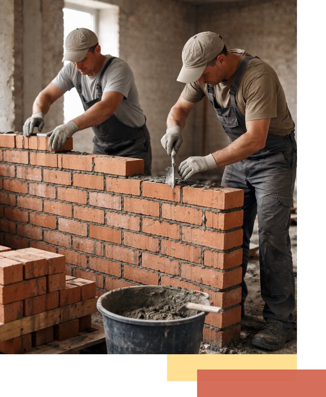 Кладка кирпичных перегородок под ключ в Томске