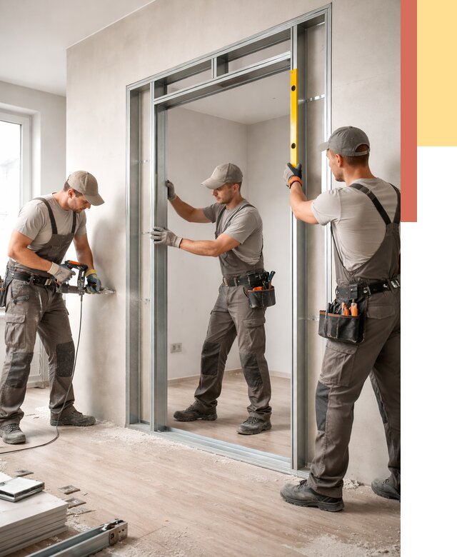 Устройство дверного проема в перегородке в Томске от 4917 руб. под ключ | ОТДЕЛОЧНИК-Тмс