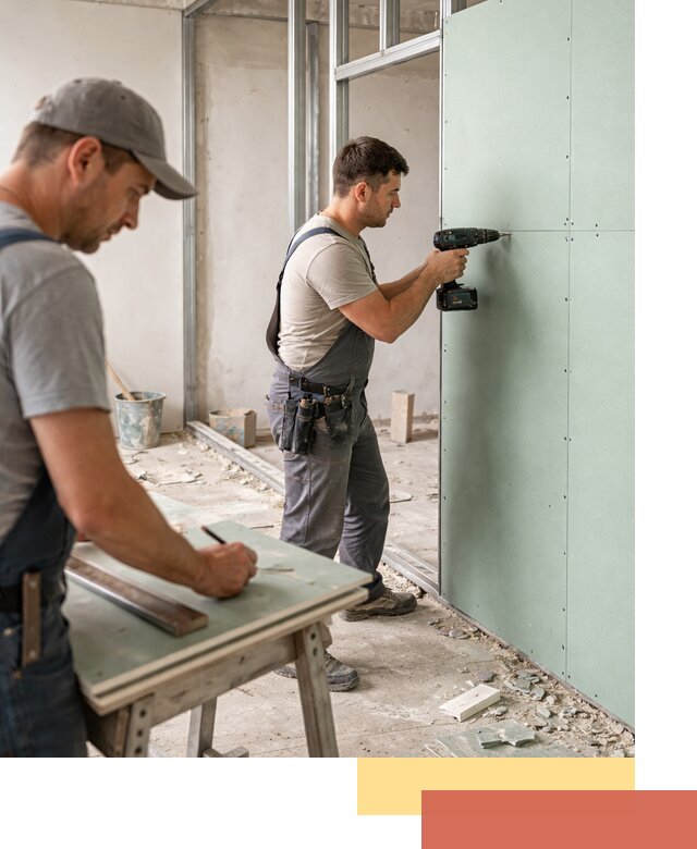 Перегородки из влагостойкого гипсокартона под ключ в Томске