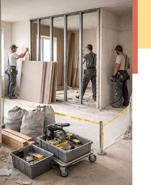 Перенос гипсокартонной перегородки в Томске под ключ от 4917 руб. | Демонтаж и монтаж – ОТДЕЛОЧНИК-Тмс