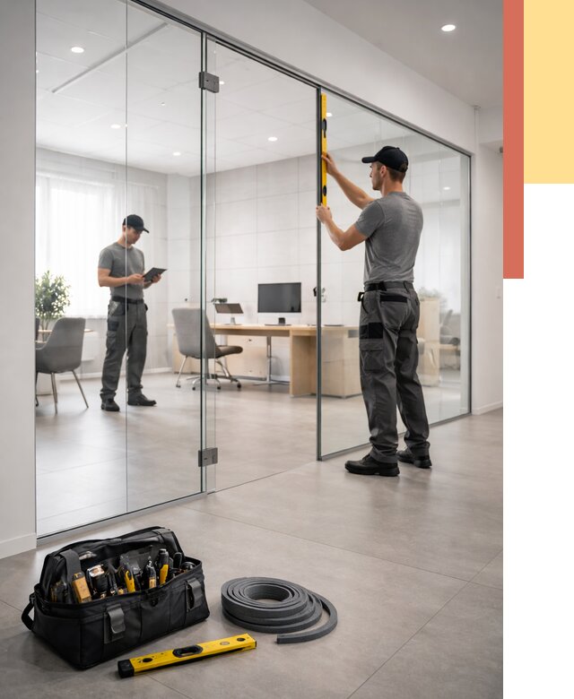 Цельностеклянные перегородки под ключ в Томске от 10381 руб. — монтаж и цены | ОТДЕЛОЧНИК-Тмс