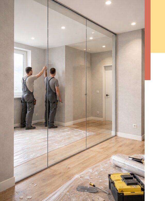 Безрамные стеклянные перегородки в Томске — монтаж от 10381 руб. | ОТДЕЛОЧНИК-Тмс