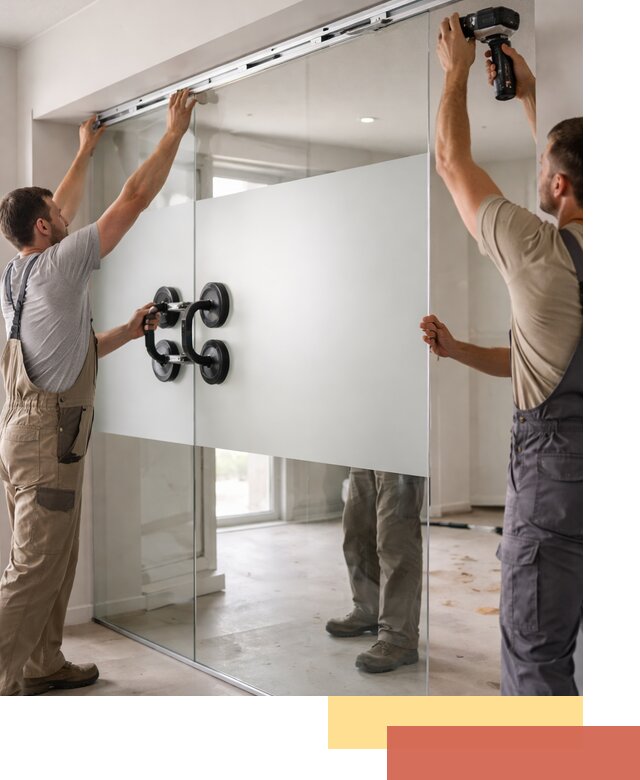 Матовые стеклянные перегородки под ключ в Томске